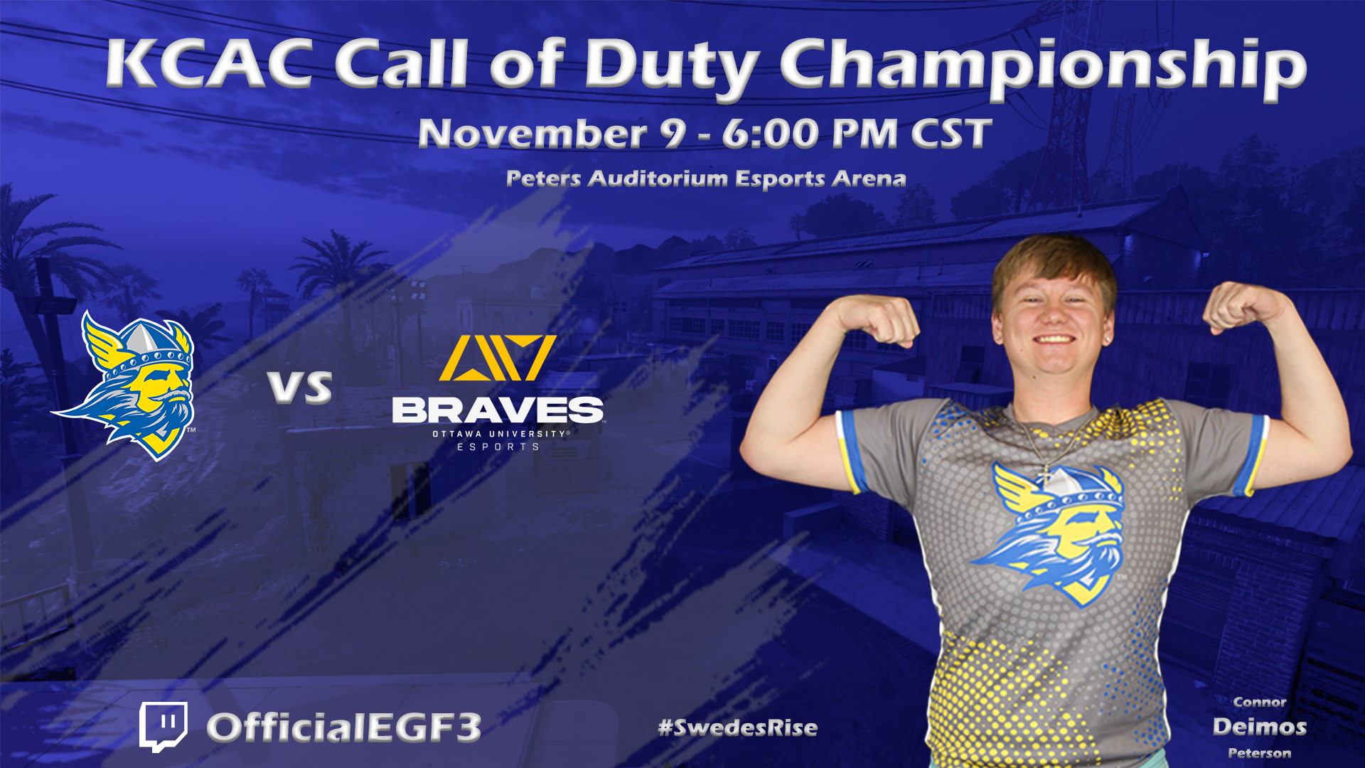 SWEDES C.O.D. HEADS TO OTTAWA FOR KCAC CHAMPIONSHIP BOUT