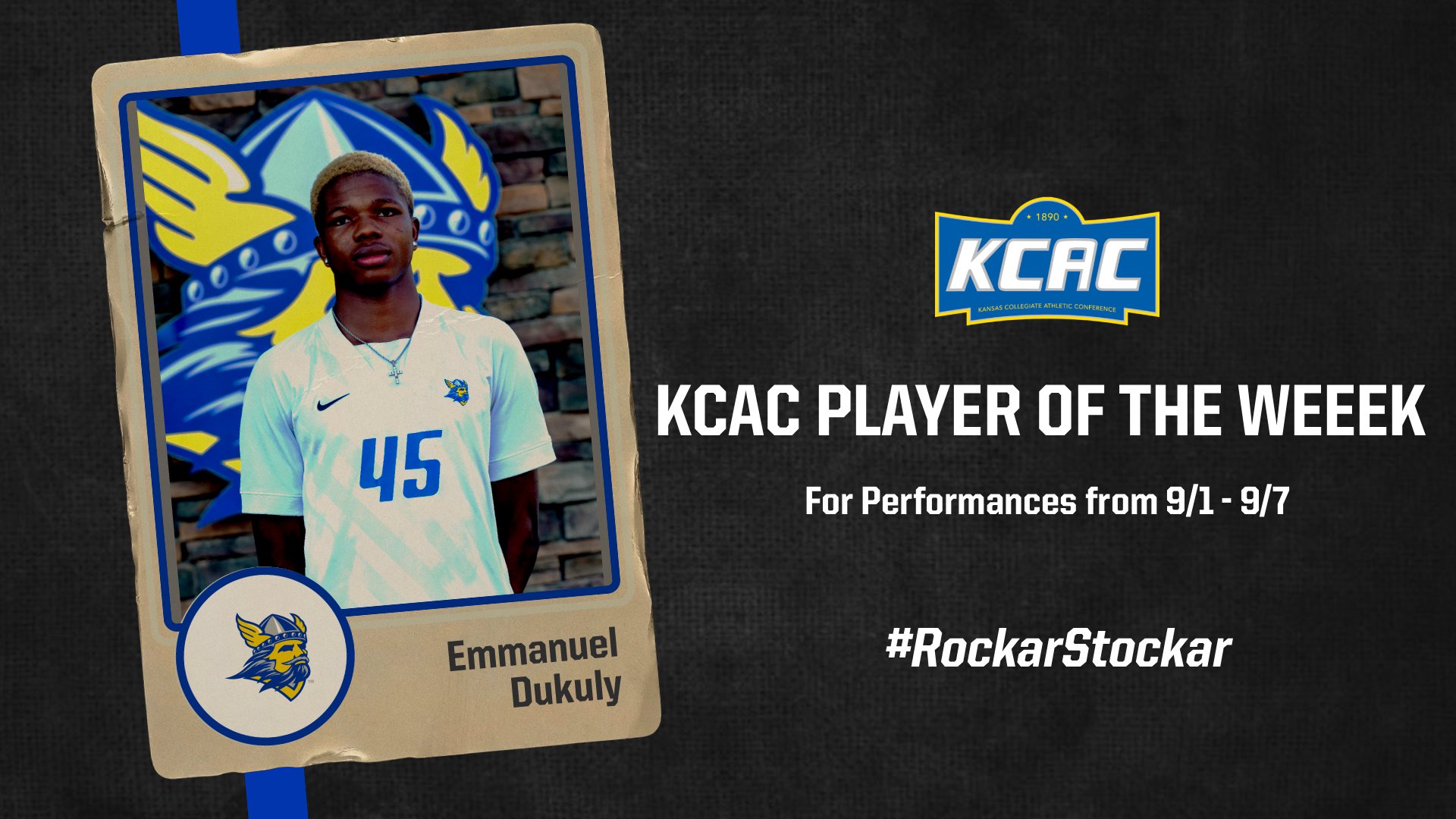 DUKULY EARNS KCAC MEN'S SOCCER POTW HONORS