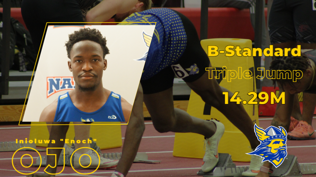 OJO EARNS BOTH KCAC INDOOR TRACK & FIELD POTW AWARDS