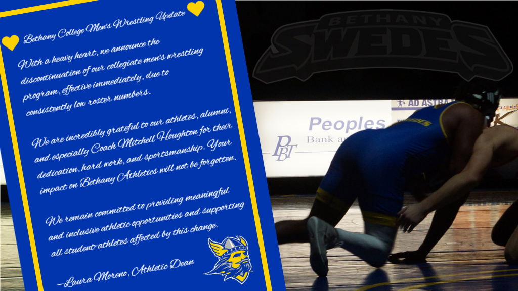 BETHANY COLLEGE ATHLETICS DISCONTINUES MEN&rsquo;S WRESTLING PROGRAM